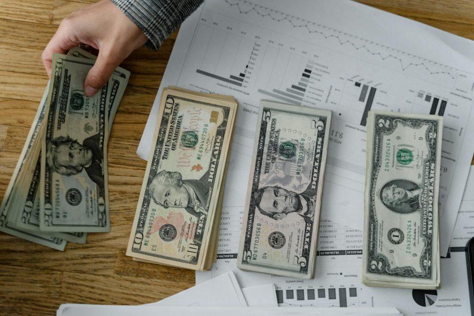 Multiple income streams illustration with diverse money symbols.