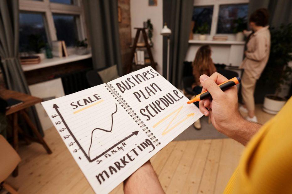 Graph showing business growth, with text "Proven Strategies to Scale Your Small Business Fast"